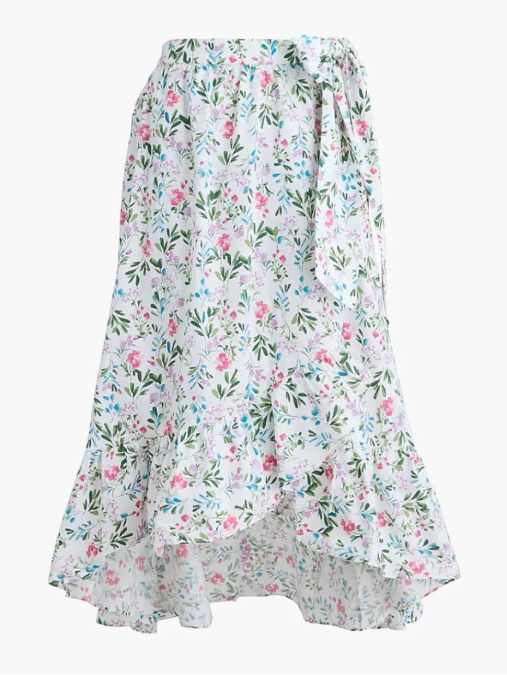Poplin midi wrap skirt